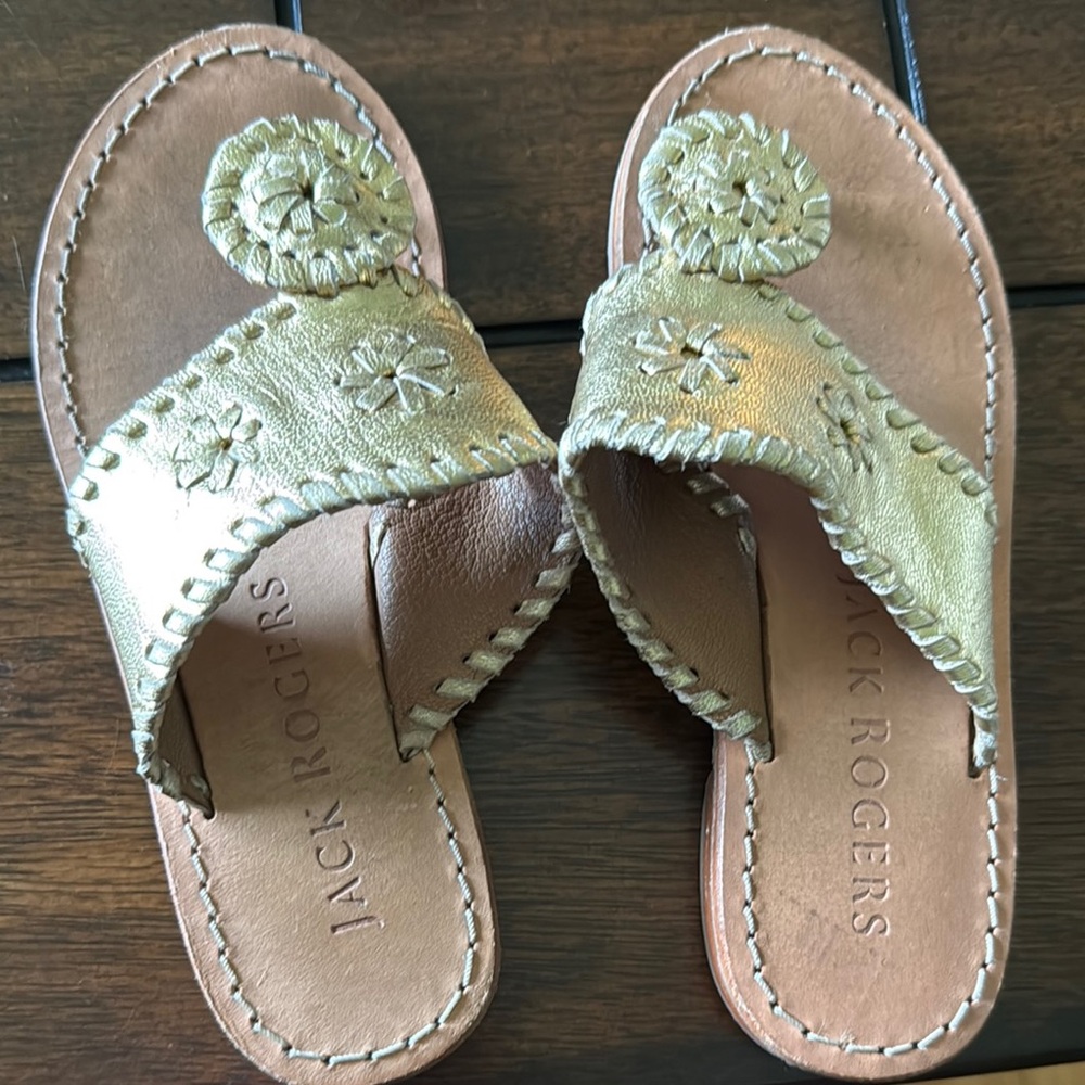 Jack Rogers girl’s Gold Sandals